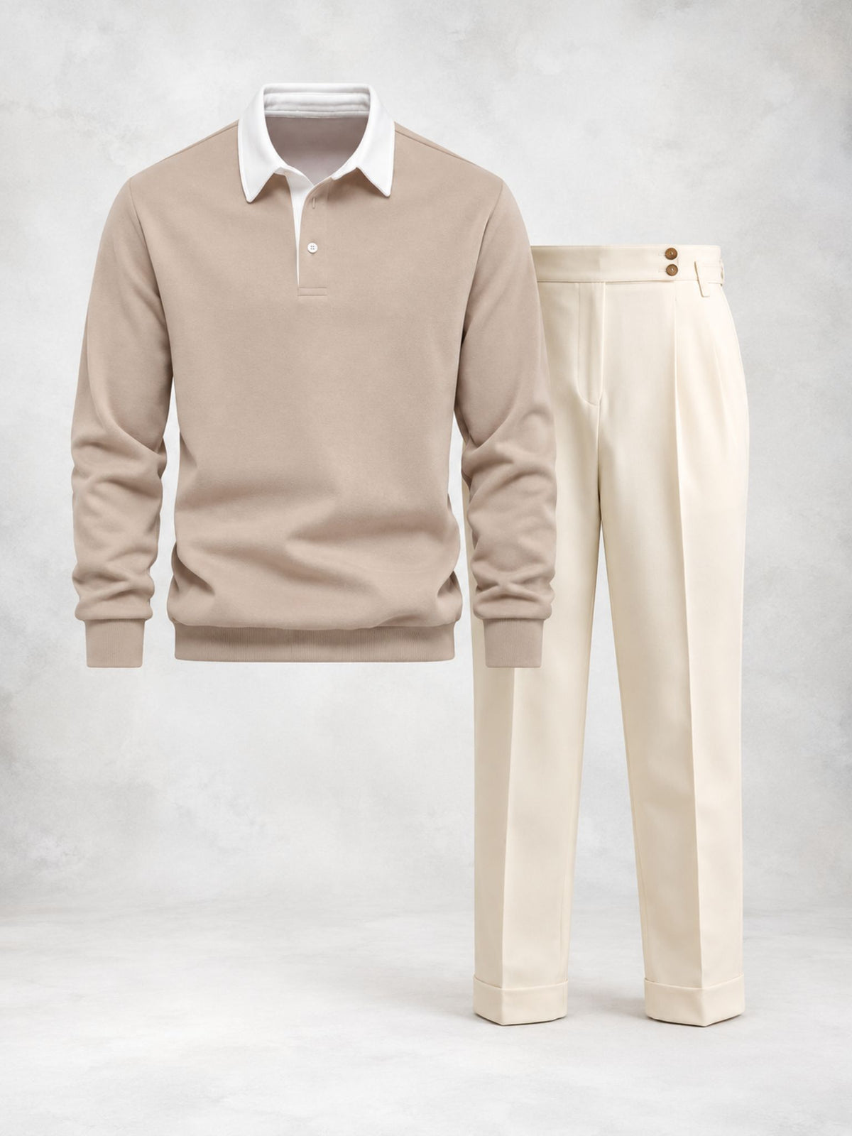 Ensemble homme polo manches longues et pantalon