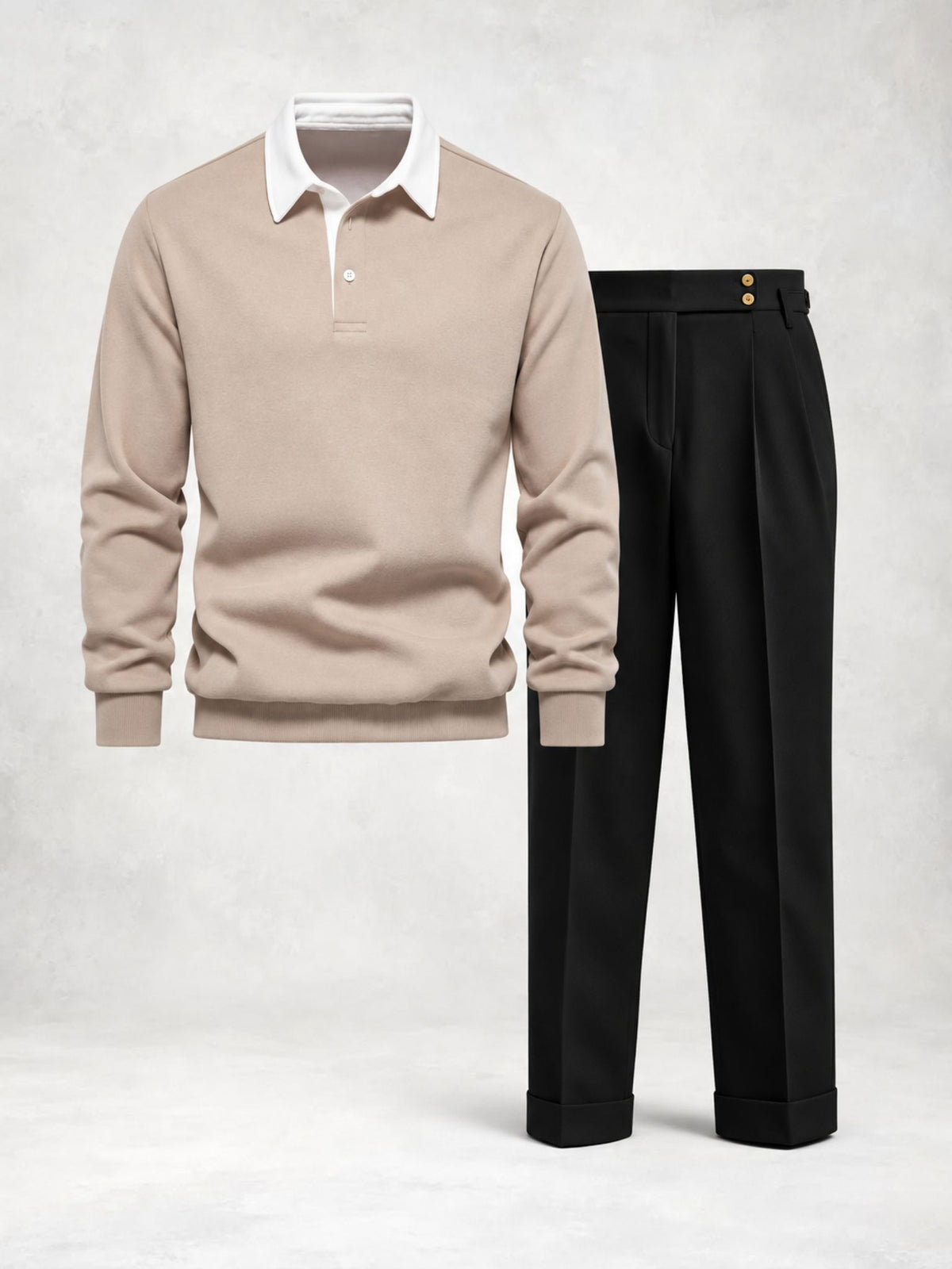 Ensemble homme polo manches longues et pantalon