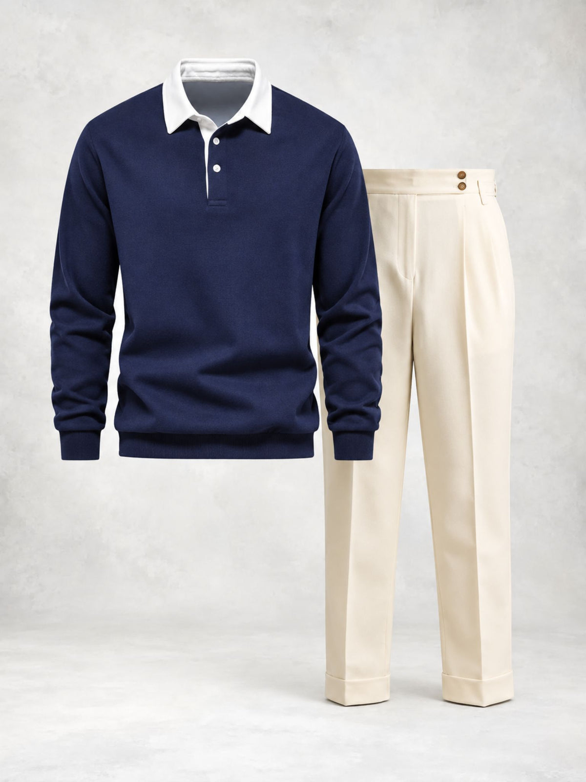 Ensemble homme polo manches longues et pantalon