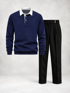 Ensemble homme polo manches longues et pantalon