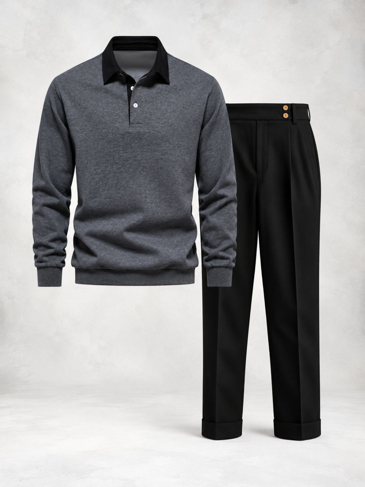 Ensemble homme polo manches longues et pantalon