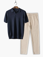Ensemble homme polo texturé