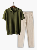 Ensemble homme polo texturé