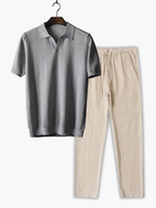 Ensemble homme polo texturé