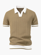 Ensemble homme polo texturé contrasté