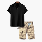 Ensemble homme polo texturé et cargo