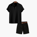 Ensemble homme texturé polo et short