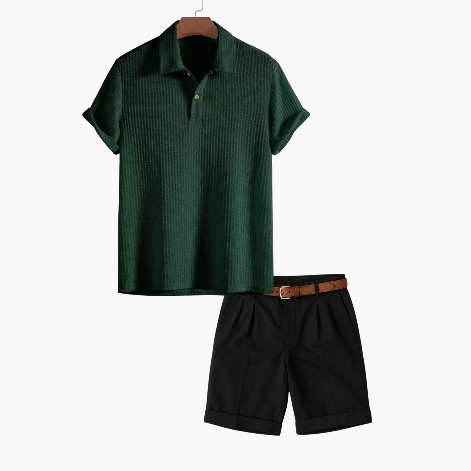 Ensemble homme texturé polo et short