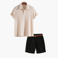 Ensemble homme texturé polo et short