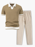 Ensemble homme polo tricoté