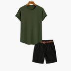 Ensemble homme t-shirt col rond et short