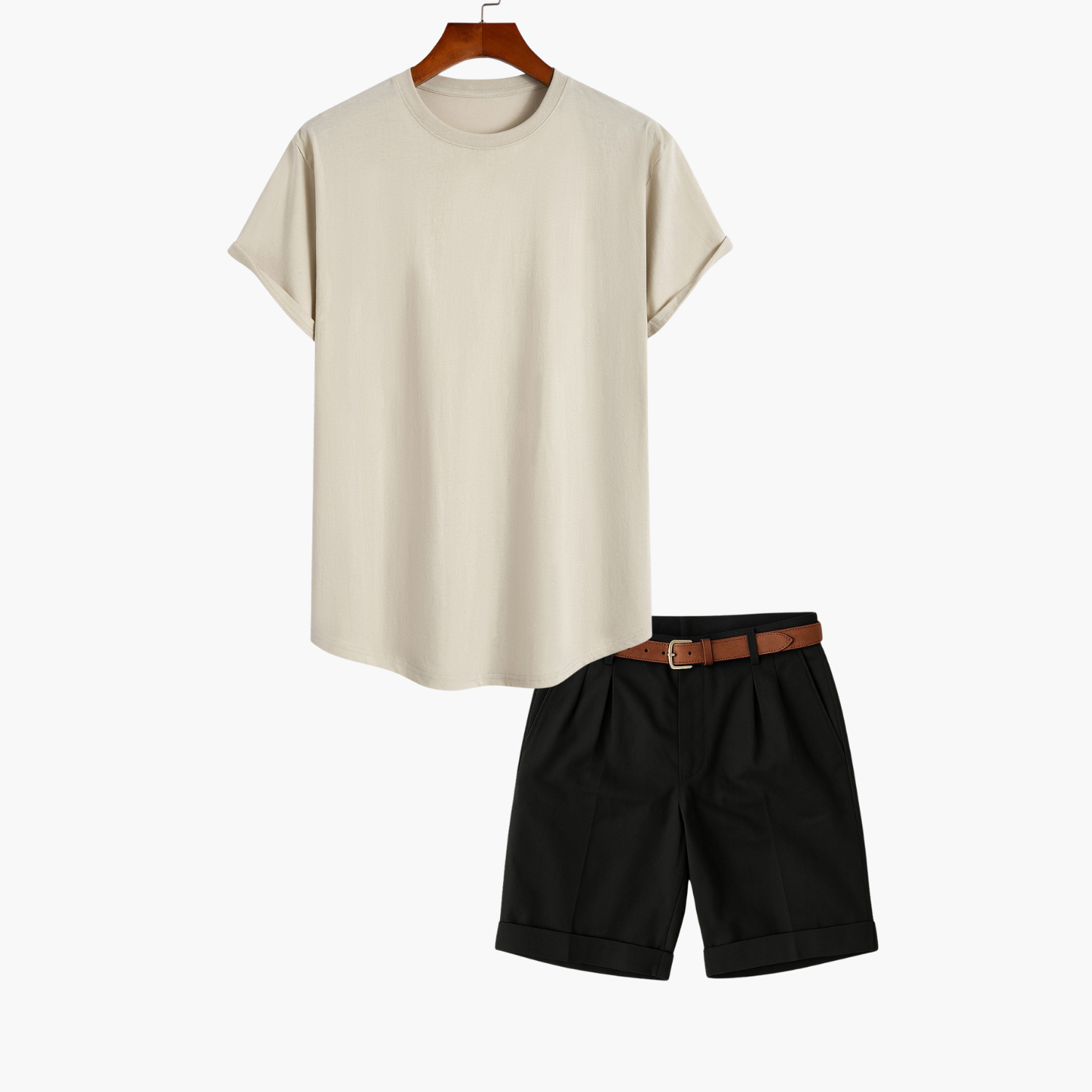 Ensemble homme t-shirt col rond et short
