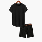 Ensemble homme t-shirt col rond et short