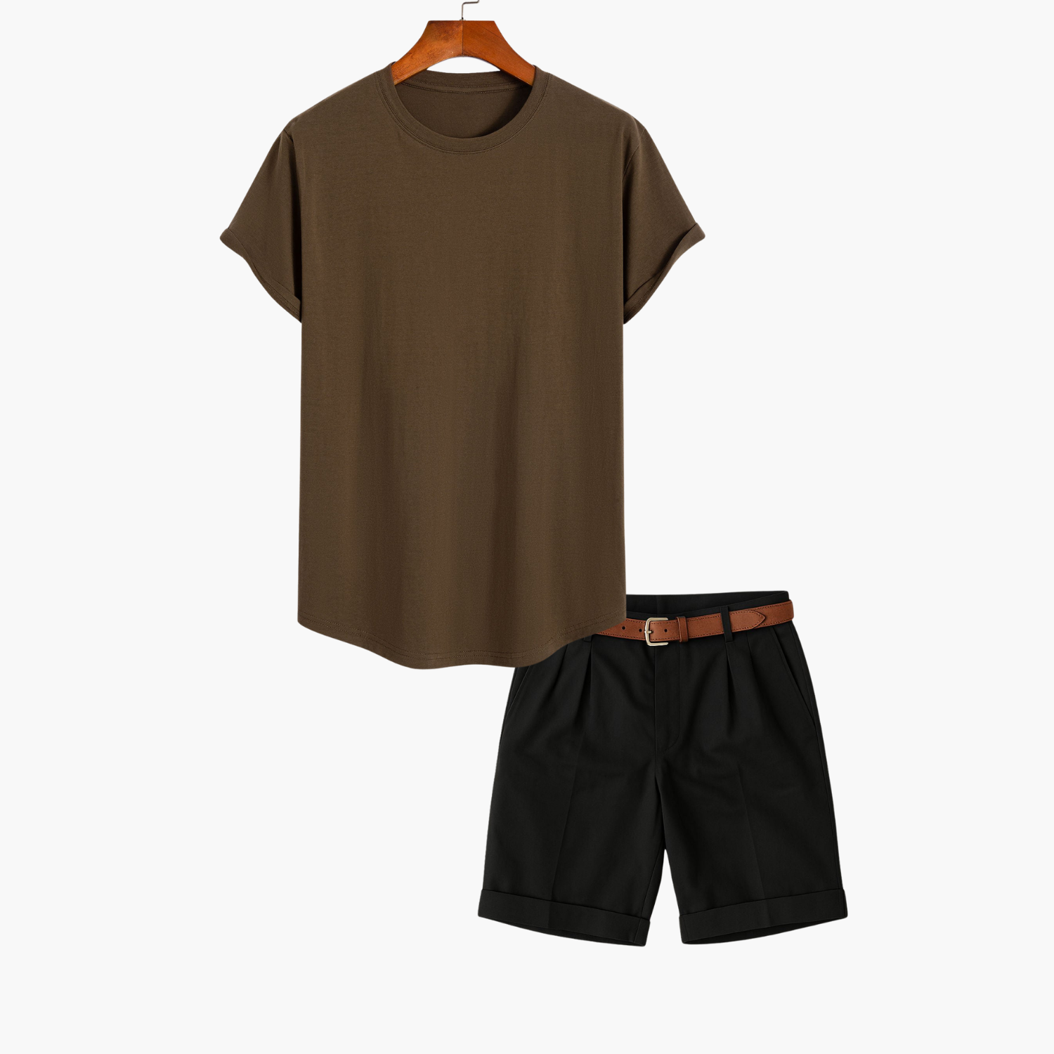 Ensemble homme t-shirt col rond et short