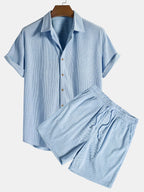 Ensemble homme texturé manches courtes