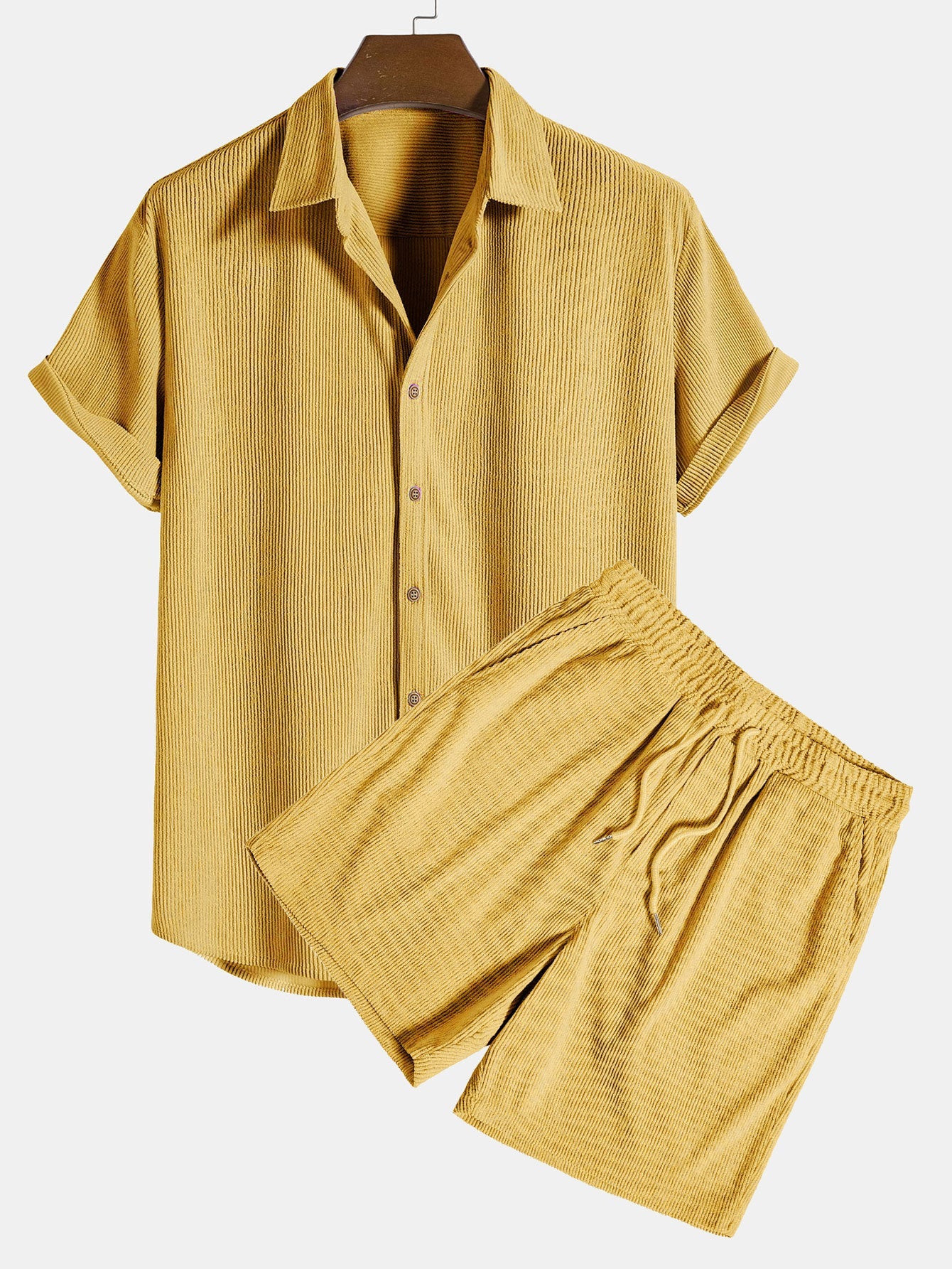 Ensemble homme texturé manches courtes