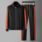 Ensemble homme zippé à bandes contrastantes