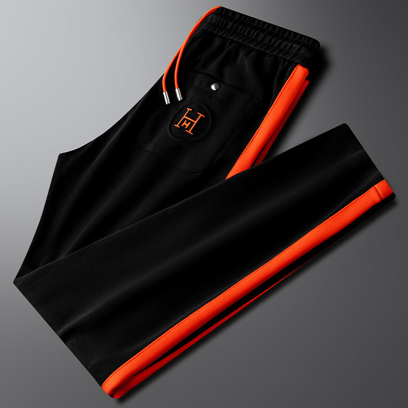 Ensemble homme zippé à bandes contrastantes