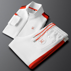 Ensemble homme zippé à bandes contrastantes