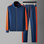 Ensemble homme zippé à bandes contrastantes