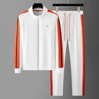 Ensemble homme zippé à bandes contrastantes