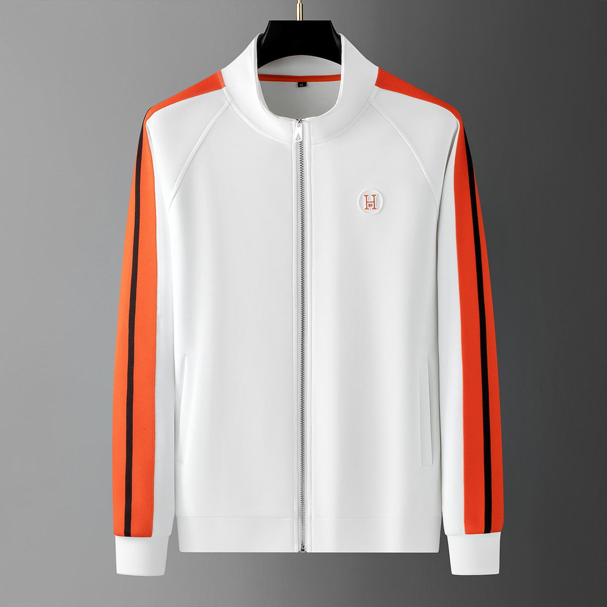 Ensemble homme zippé à bandes contrastantes