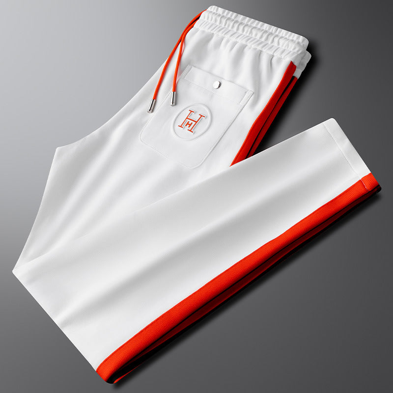 Ensemble homme zippé à bandes contrastantes