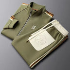 Ensemble homme zippé à bandes latérales