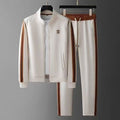 Ensemble homme zippé à bandes latérales