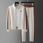 Ensemble homme zippé à bandes latérales