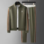 Ensemble homme zippé à bandes latérales