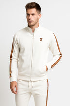 Ensemble homme zippé à bandes latérales
