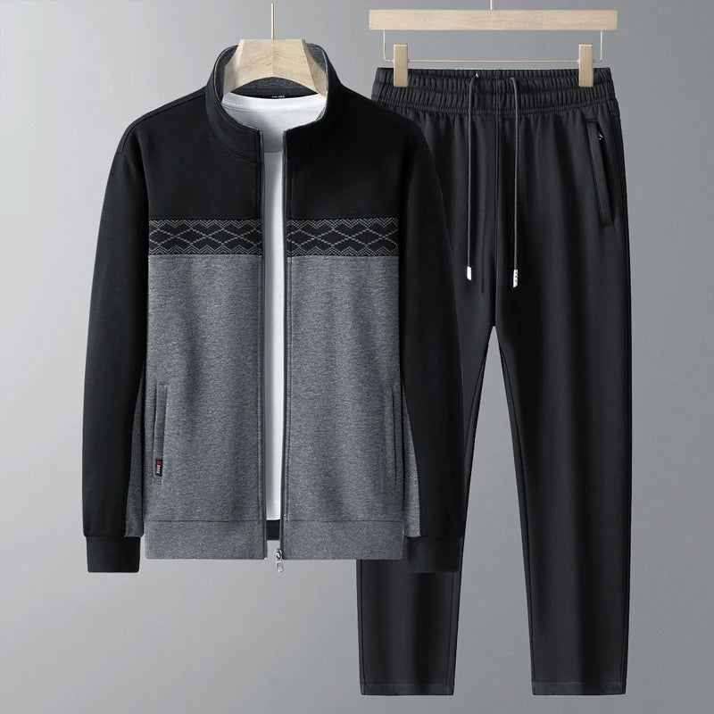Ensemble homme zippé à col montant