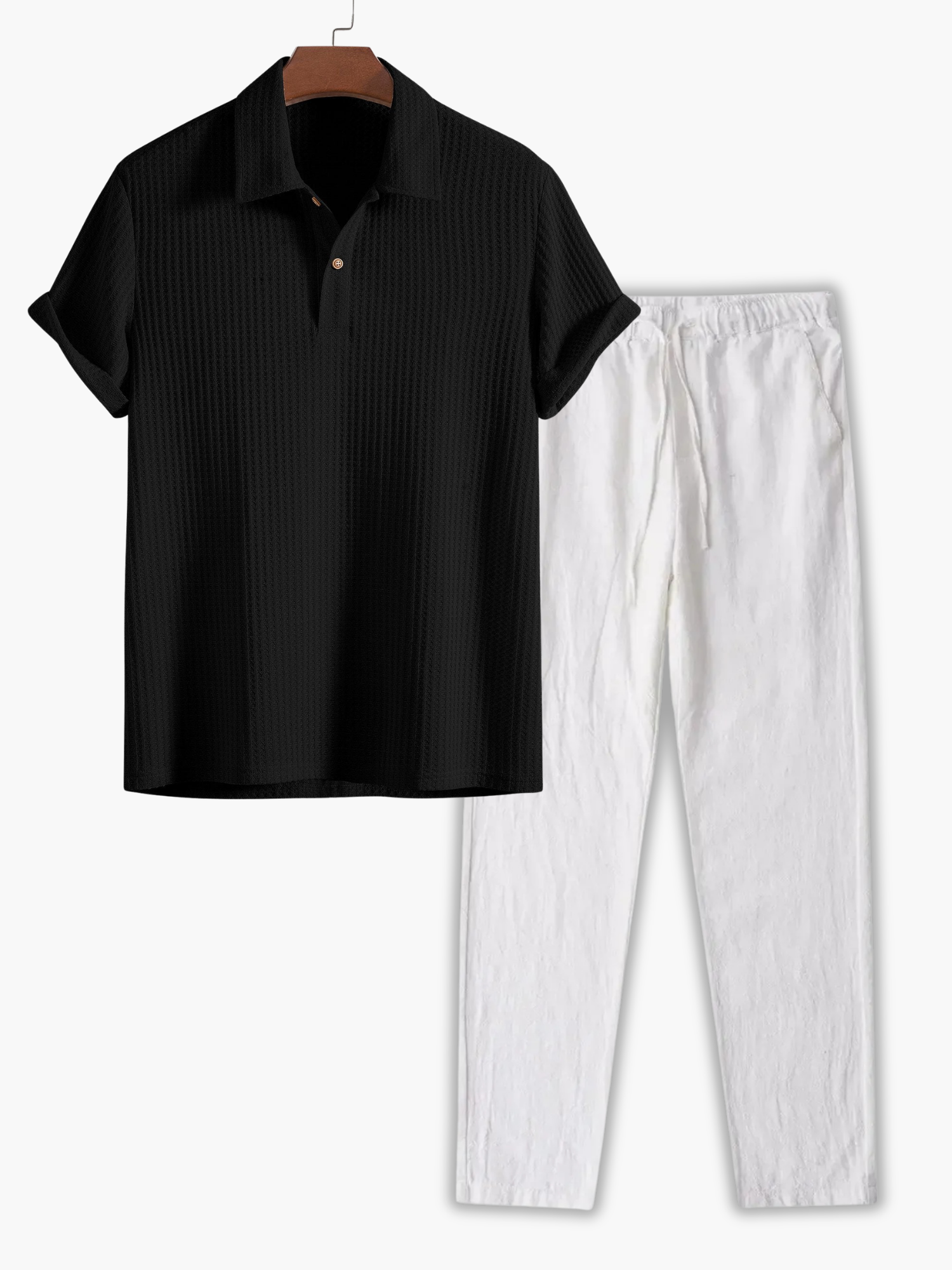 Ensemble polo à boutons et pantalon