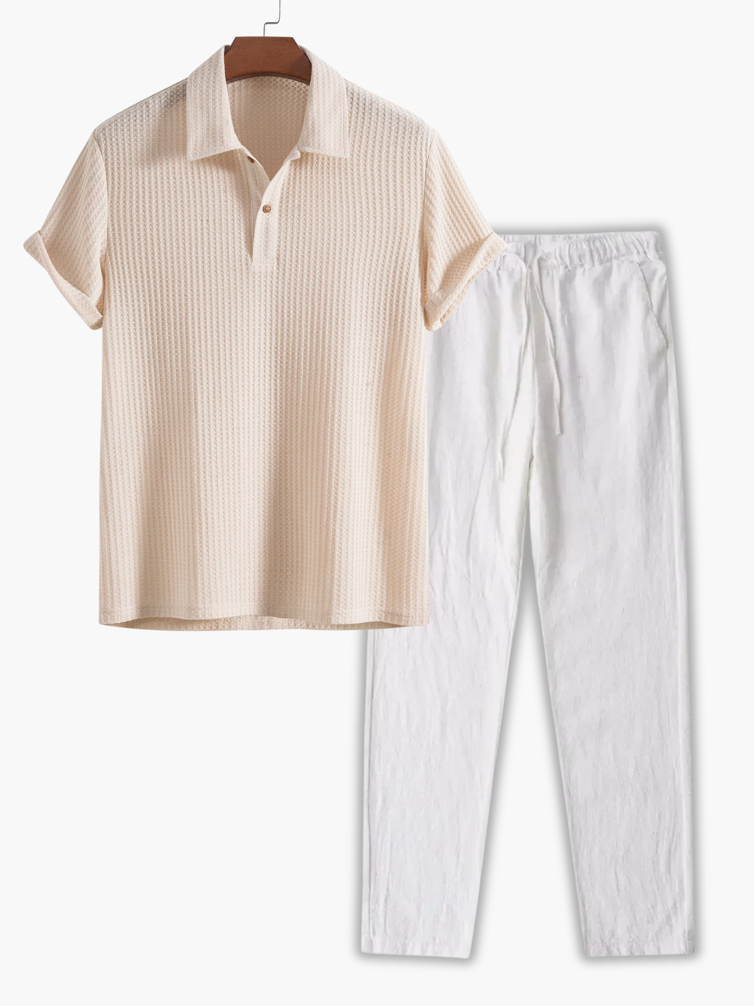 Ensemble polo à boutons et pantalon