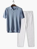 Ensemble Polo à Col Classique et Pantalon