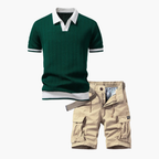 Ensemble Polo et Shorts Cargo pour Hommes
