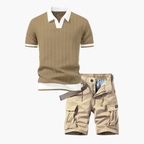 Ensemble Polo et Shorts Cargo pour Hommes