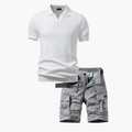 Ensemble Polo Ridé et Shorts Cargo pour Hommes