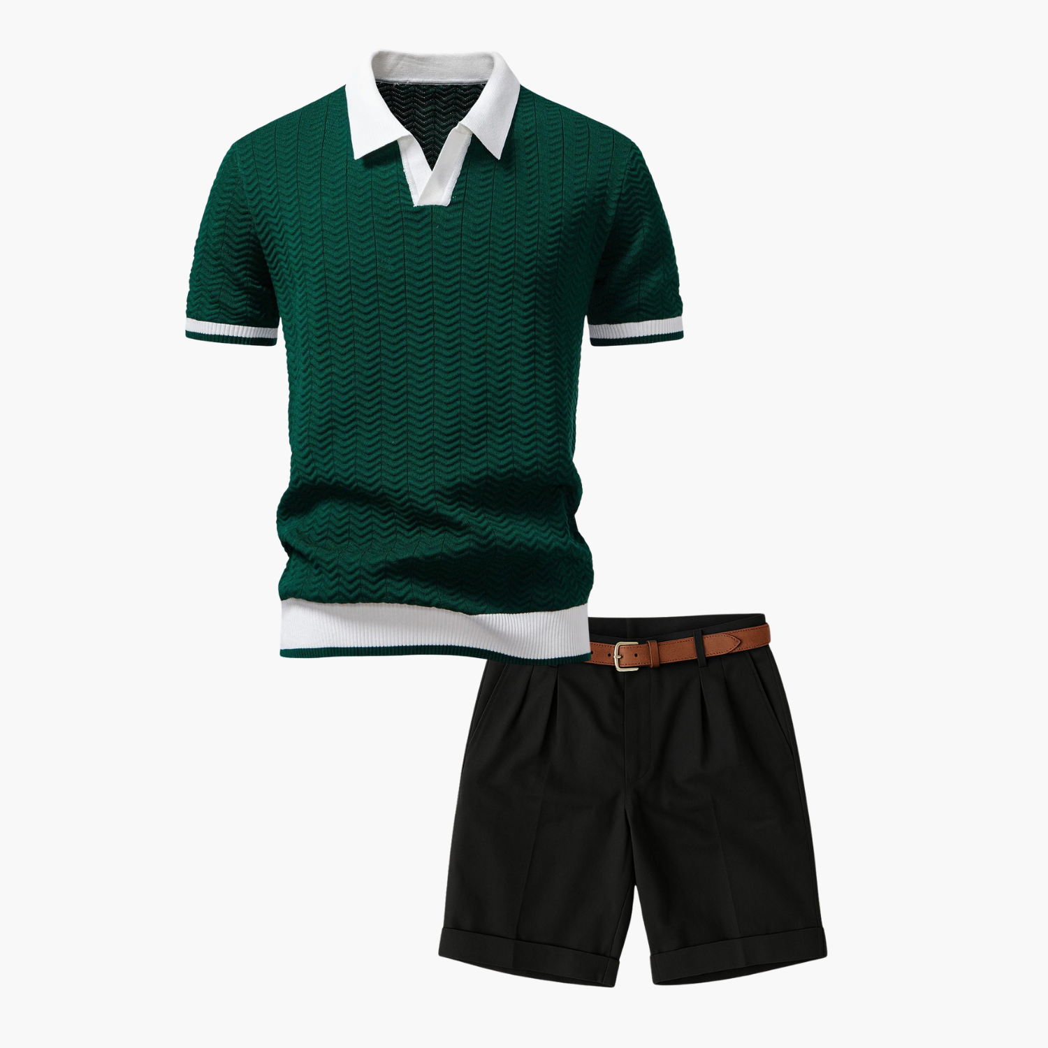 Ensemble Polo Texturé Homme et Short