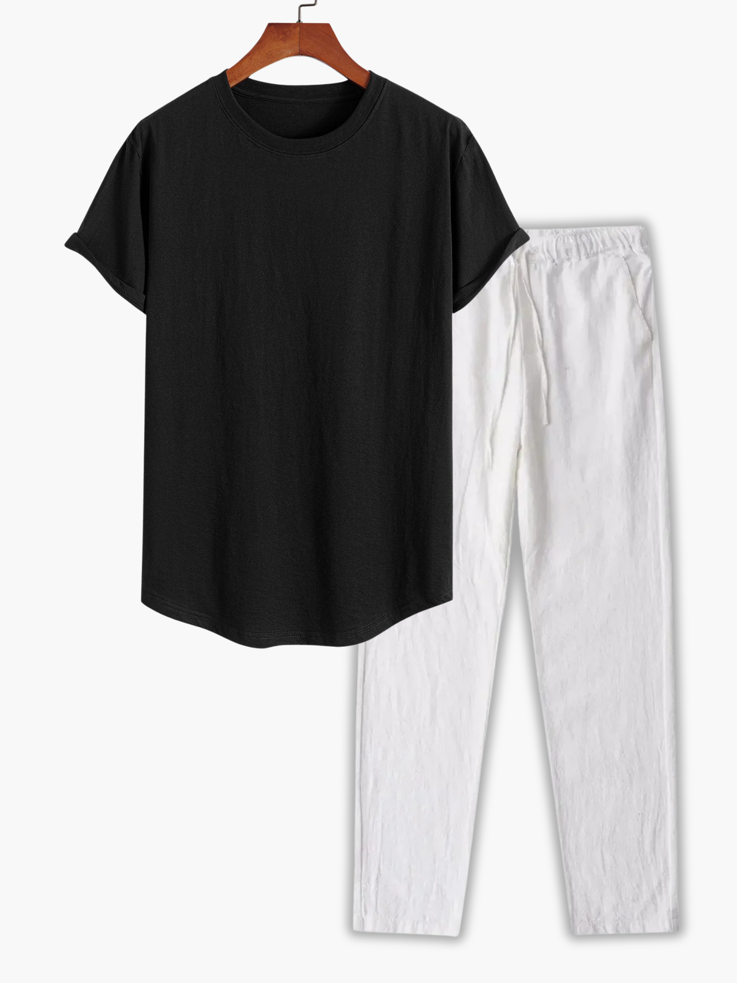 Ensemble T-shirt à col rond et pantalon