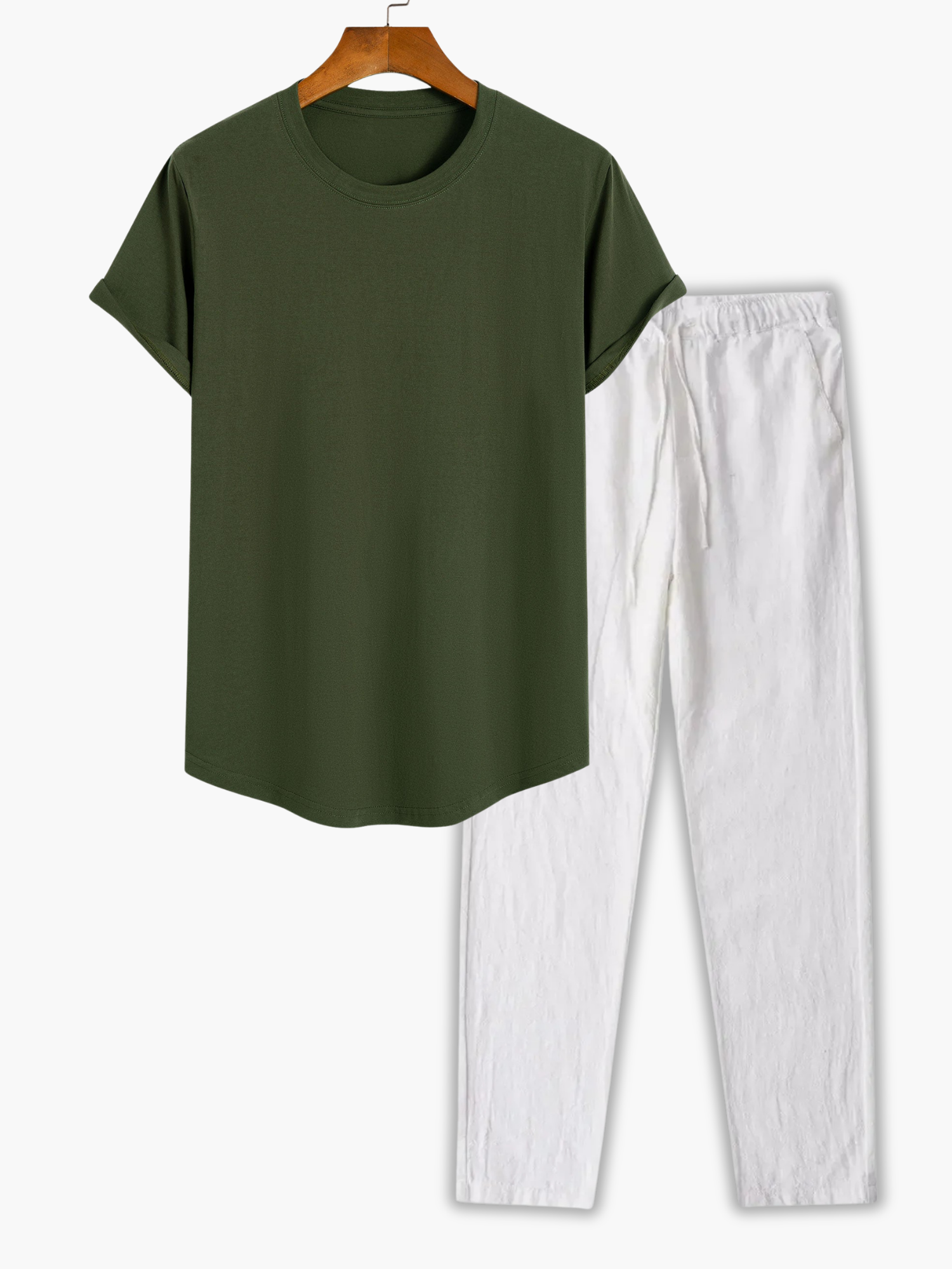 Ensemble T-shirt à col rond et pantalon