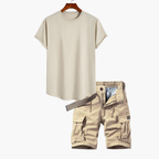 Ensemble T-shirt et shorts cargo pour hommes