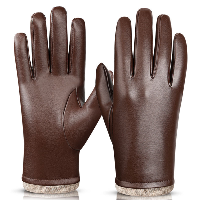 Gants homme à poignets contrastants