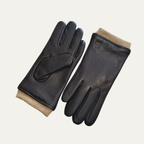 Gants homme à poignets contrastés