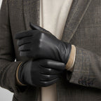 Gants homme à poignets contrastés