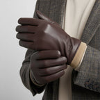 Gants homme à poignets contrastés