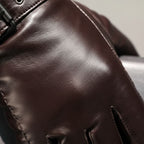 Gants homme cuir-look à bride bouclée