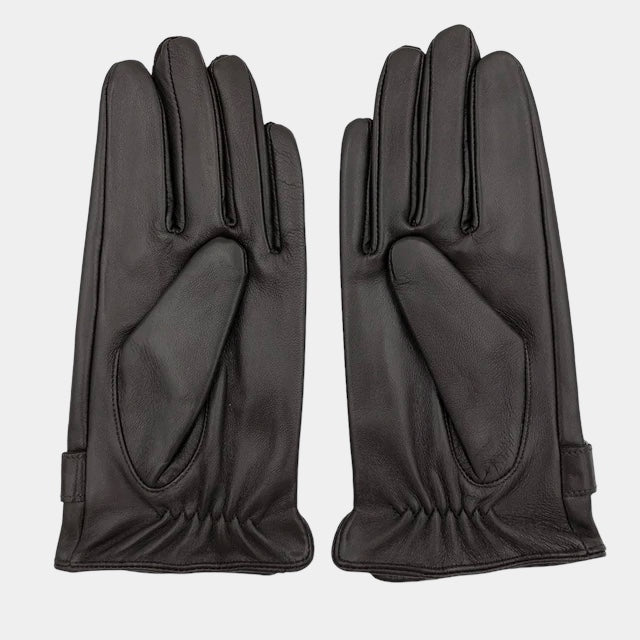 Gants homme cuir-look à bride pression