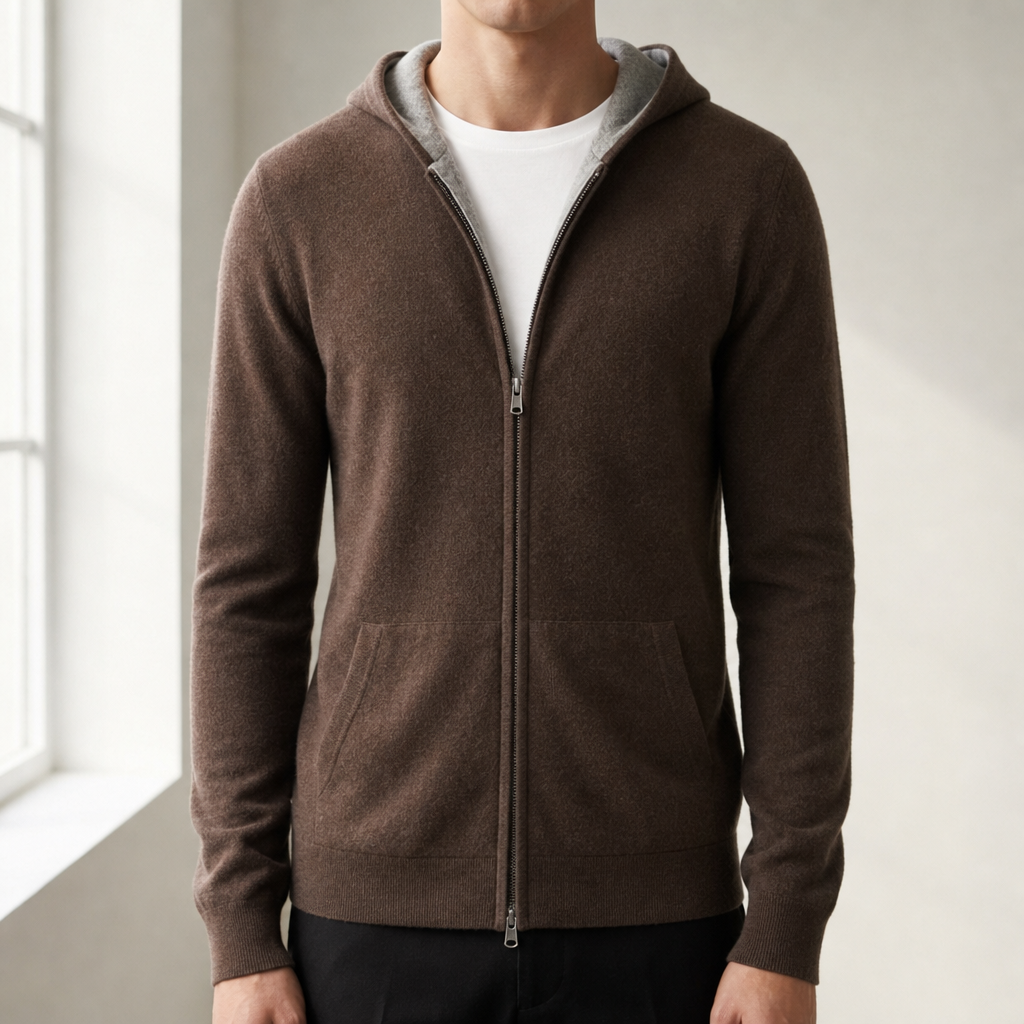 Gilet homme à capuche zippé